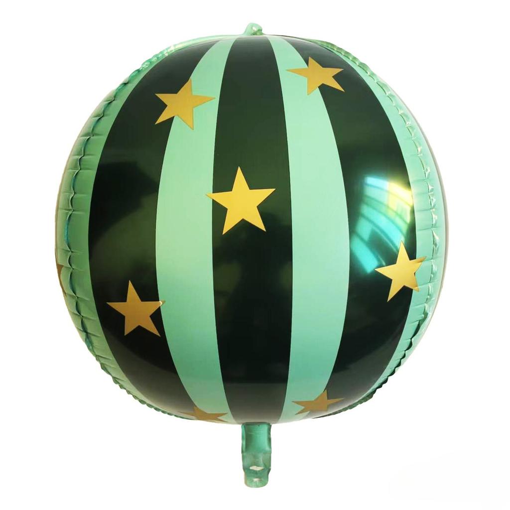 22 Inch 4D Striped Star Round Aluminum Foil Balloon Circus Birthday Party Baby Shower Decoration Inflatable Helium Balloon Toys 5