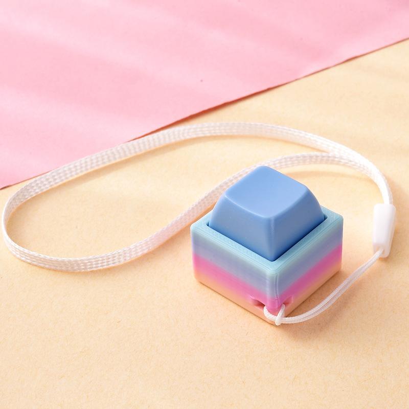 Portable Pocket Stress Relieving Toy with Button Lanyard Anxiety Alleviation for Daily Commute Travel Gifts