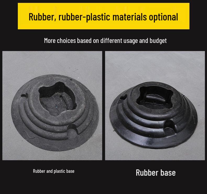 80cm Reflective Tumbler Warning Post - Removable Road Barrier Guardrail & Anti-collision Post