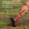 Camping Hammer, Stainless Steel & Copper Outdoor Tent Peg Stake Mallet  with Stake Puller, Ground Nail Hammer for Mountaineering