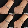 6/8/10/12/14/16MM Hip Hop Rock Zircon Clasp Cuban Bracelets for Men Stainless Steel Jewelry