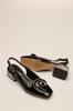 Black Patent Leather Stone Women's Heels