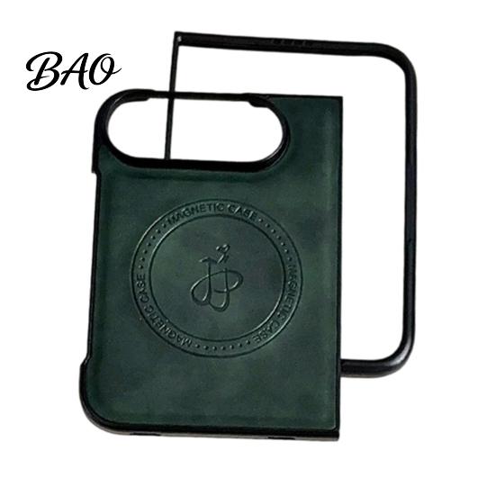 Foldable Phone Protection Faux Leather Magnetic Case for IPhoneDuo 2026, Slim PC Cover Protective with Anti-Yellowing, Precise Cutouts, Ultra-Thin