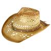 Western Straw Hat Handwoven Breathable Sun Hat Beach British Hat Elegant Wide Brimmed Straw Hat Panama Hat
