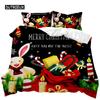 Christmas Duvet Cover Set Christmas Gift Bunny Candle Christmas Theme Bedding Set Double Queen King Size Polyester Quilt Cover