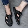 38-48 Sommer Herren Übergröße Leder Strandsandalen Herren Sandalen mit geschlossenen Zehen