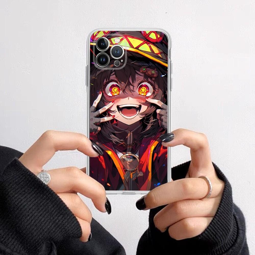 Megumin Phone Case for iPhone 16 15 8 7 6 6S Plus X SE XR XS 14 11 12 13 Mini Pro Max Mobile Case