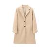 2024 Autumn Women's European & American Style Soft Lapel Long Sleeve Wool Coat