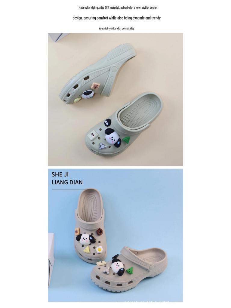 Cartoon Shoe Flower Accessories for Kids' Cute Clogs