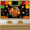 Ceiba Tree Thanksgiving Bulletin Board Decorations with Paper Fans Thankful Turkey Bulletin Board Classroom Decorations Set Leaves Pumpkin Cutouts