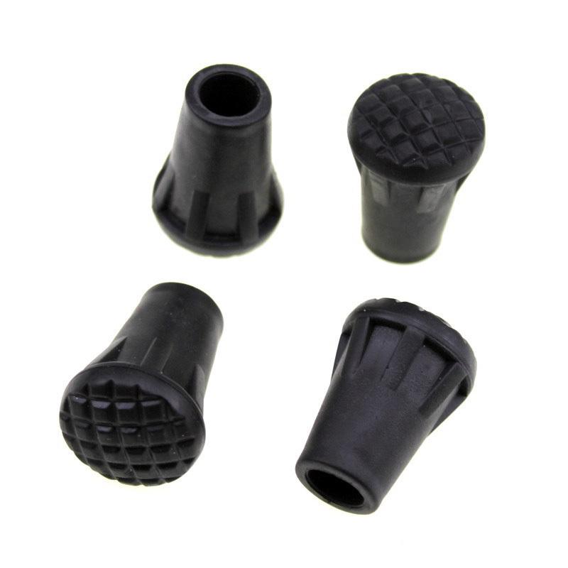 hot! 4pcs Outdoor Wear-resisting Hiking Walking Stick Trekking Pole Tip End Rubber Caps Replacement Cap