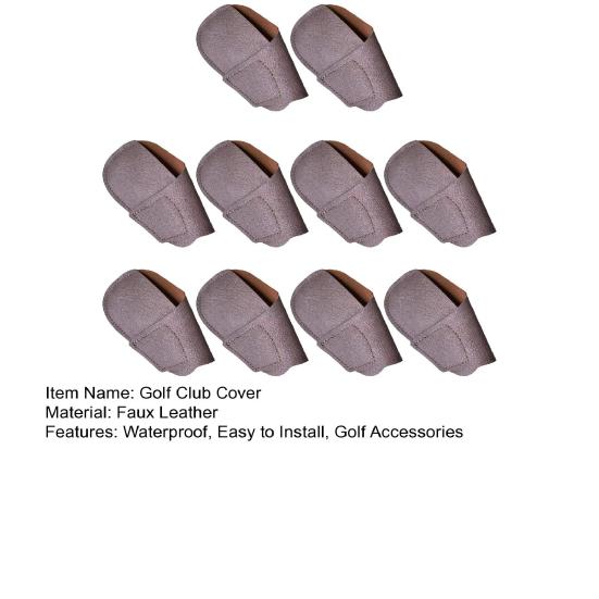 1/3/5/10Pcs Faux Leather Golf Club Headcover Waterproof Wood Driver Head Protector Cover Golf Accessories Men Women Golfer Gift
