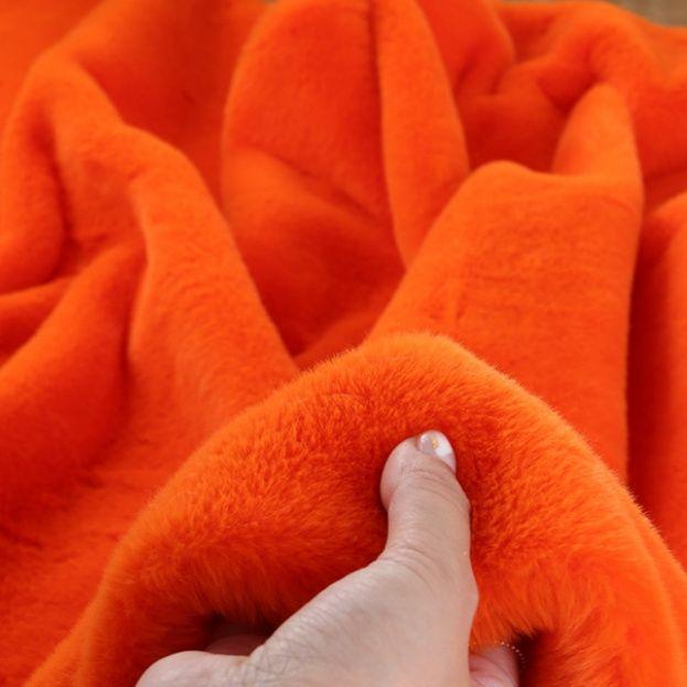 Plain Long Hair Plush Fabric By Meters for Clothes Blankets Coats Sewing High Quality Imitation Rex Rabbit Fur Cloth Soft Silky