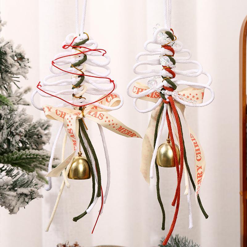 Christmas Tree Pendant Hand-braided Diy Material Bag Hand-made Gift To Girlfriend Friend Bestie Bag Pendant