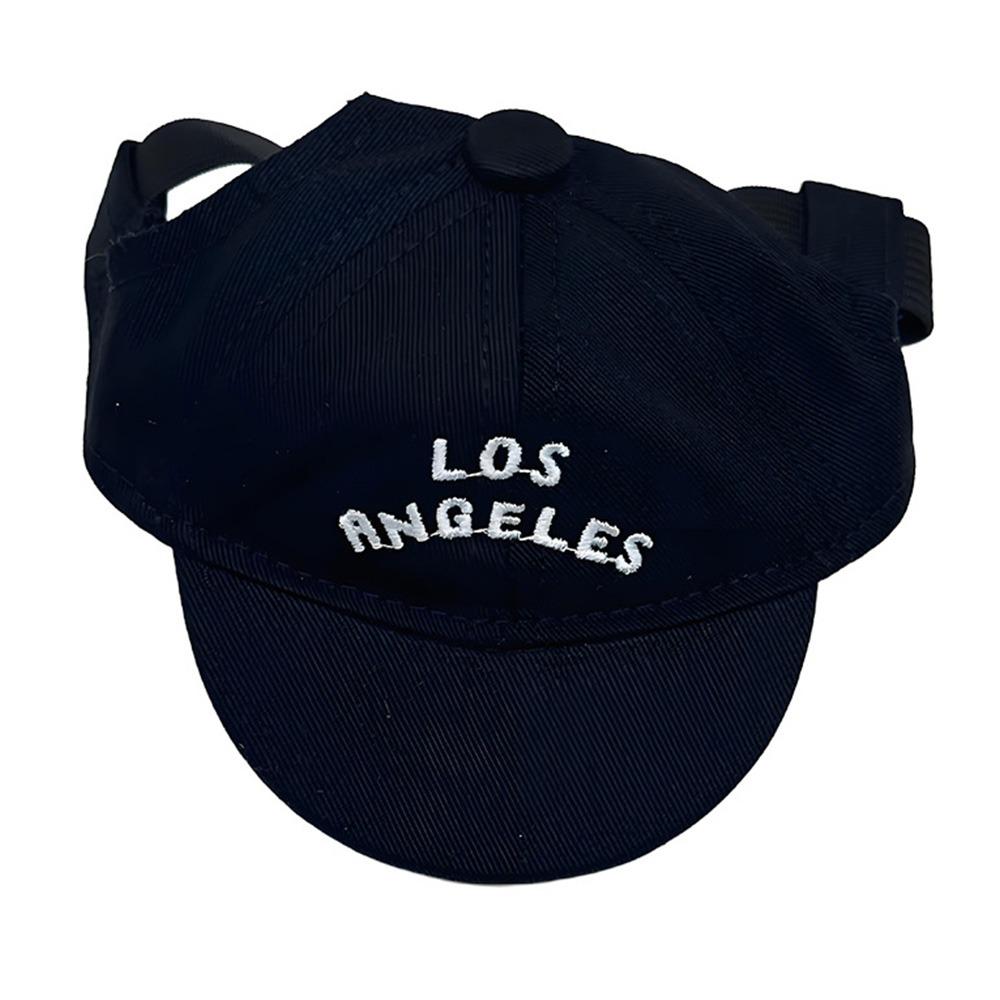 Adjustable Pet Baseball Cap Cotton Small Dogs and Cats Outdoor Sun Hat Cute with Ear Holes Embroidery Cap for Corgi Teddy Puppy