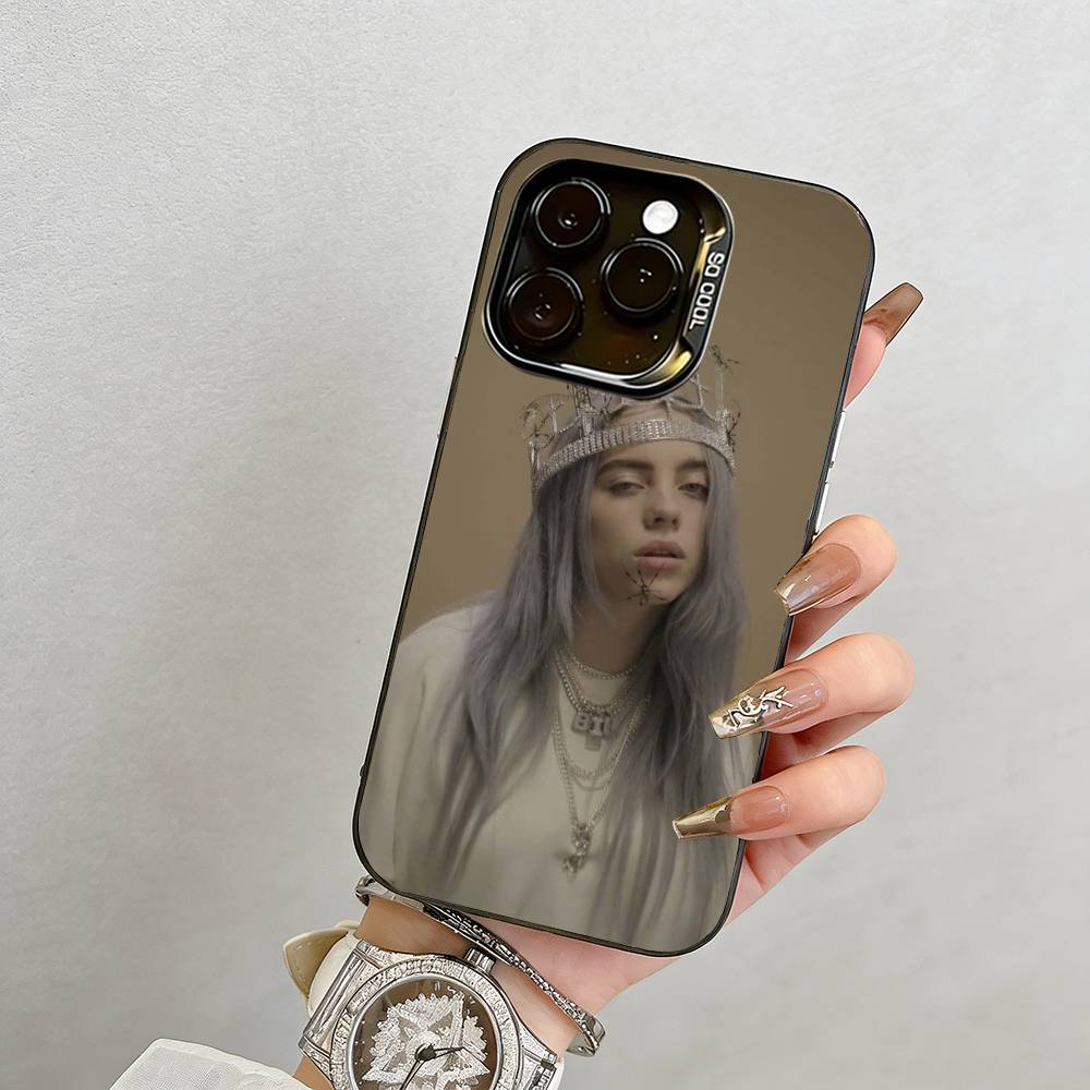 

Чехол для телефона Billie Eilish для iPhone 17,16,15,14,13,12,11 Plus,Pro Max,XS,Цветной Серебряный Внутренний Чехол iPhone17Air