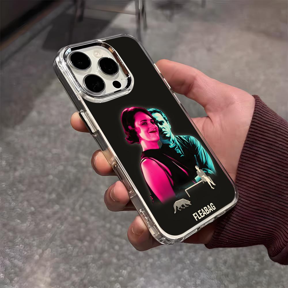 Funda para Teléfono TV F-Fleabag Para IPhone 17 Air 16 E 15 14 13 12 11 Plus Pro Max Transparente Galvanizado Funda Blanda