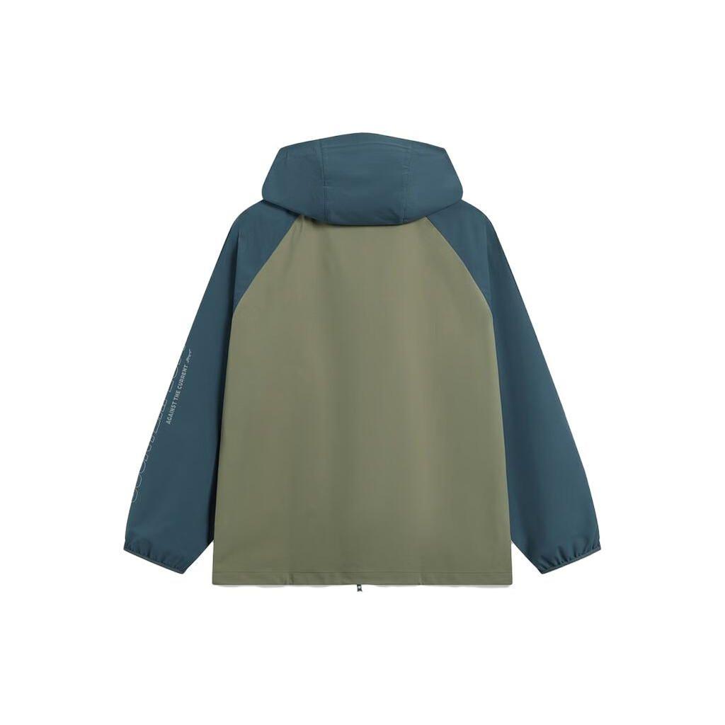 Li Ning CF Su Wan Long Jia Series Multifunkční ochranná větrovka Teplá outdoorová kempingová barevně blokovaná bunda s kapucí na zip AFDT821-2