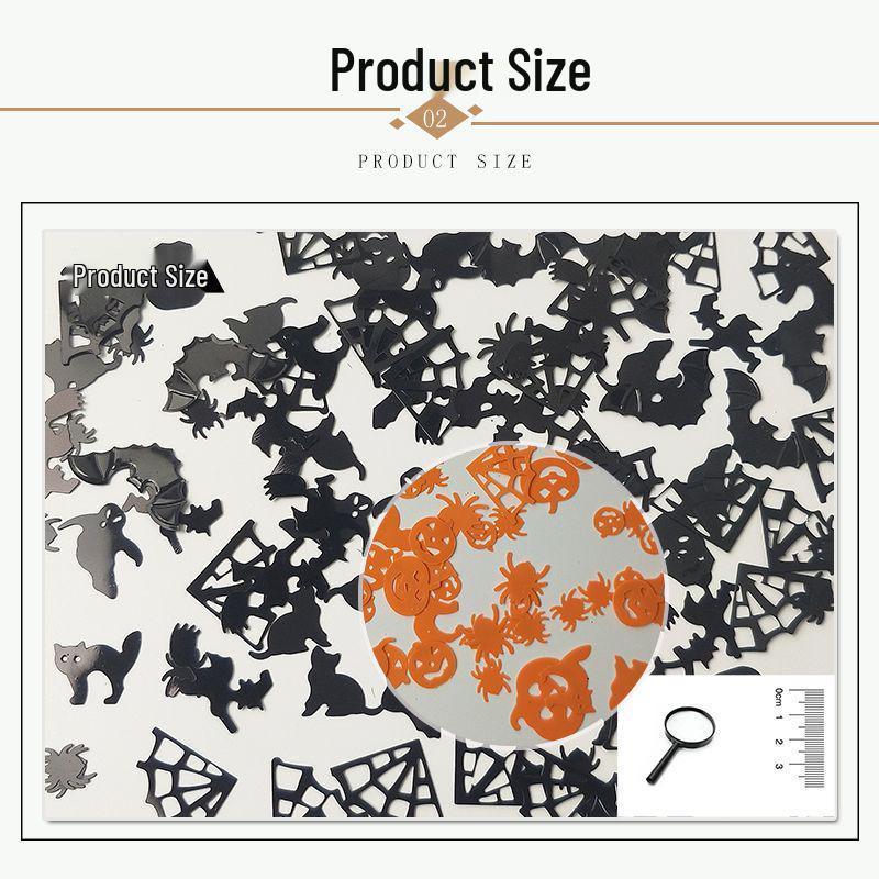 Yaleduo Halloween Skull Spider Pumpkin Sequin Accessories for Costume Photography