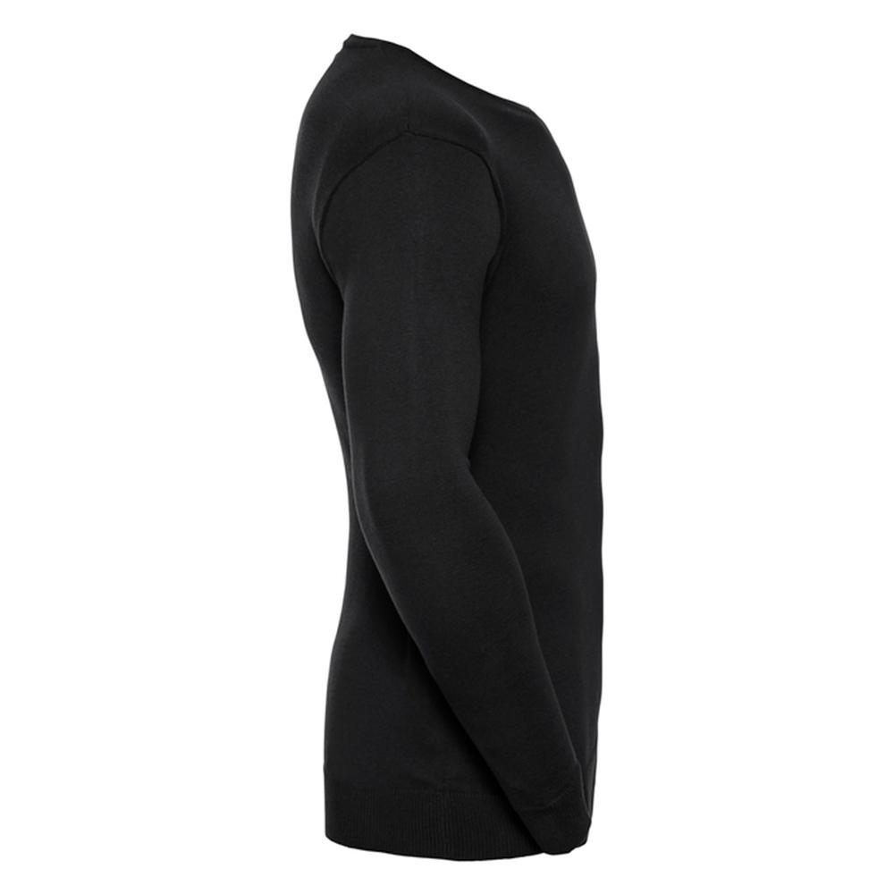 Russell Collection Mens Knitted V Neck Sleeveless Pullover