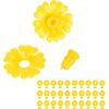 Feeding Port Replacement Parts, Hummingbird Feeder Flowers Bright Colors Attractive 30 Set for Outdoor(Yellow)