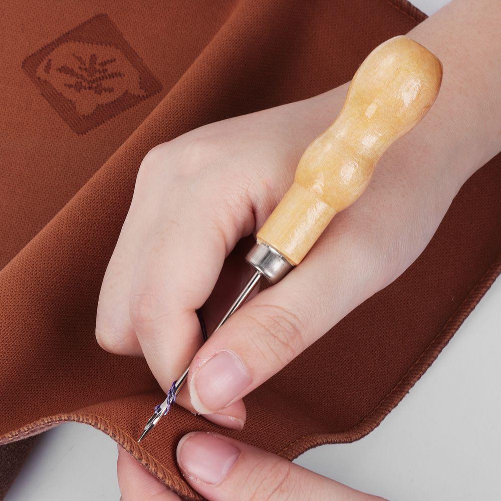Handle Shoes Punch Canvas Sewing Tool Hole Maker Shoe Repair Needles Sewing Awl Hand Stitcher