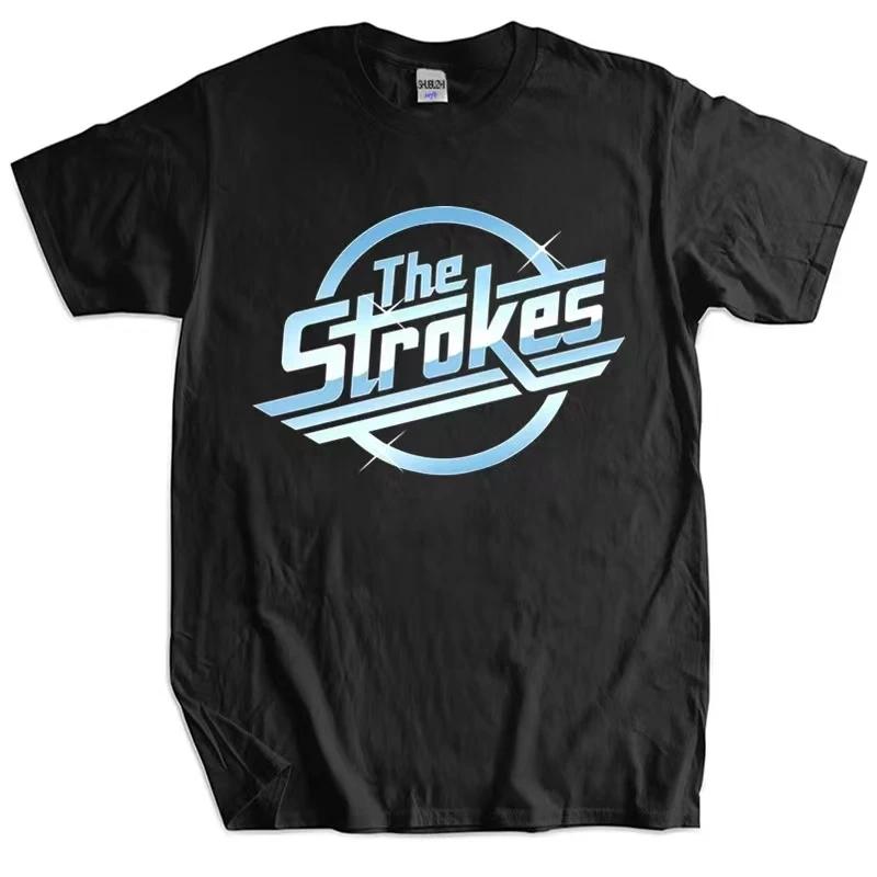 

2025 Summer Men s T-shirt 100% Cotton Top The Strokes T-shirt Men s Oversized T-shirt Hip Hop graphic sleeve short T-shirt 3XL