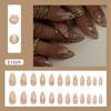 24pcs Long Almond Fake Nails French Nail Tips Manicure Press On Nails  DIY