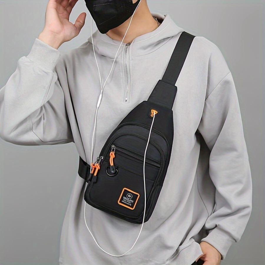 New Fashion Chest Bag Men's Business Leisure Shoulder Bag Multifunctional Outdoor Messenger Bag Men's Sling Bag