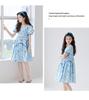 2025 Summer Mother-Daughter Floral Smocked Princess Dress - Korean Style Beach Outfit for Girls
