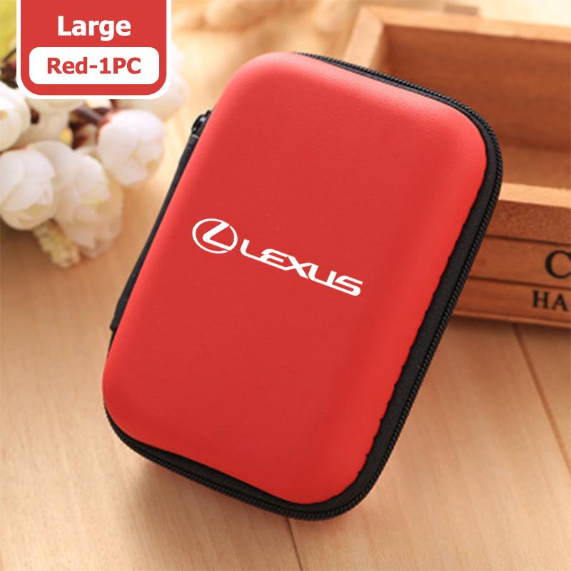 For Lexus Car Earphone Holder Case Storage Portable Headphone Memory Card USB Data Cable Bag UX250h RX450h CT200h RX400h NX LX