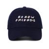 Korean Style 'No New Friends' Embroidered Unisex Baseball Cap with Sun Visor