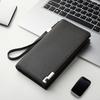 Men's Long Zipper Handbag: Fashionable, Multifunctional Leather Clutch and Card Holder