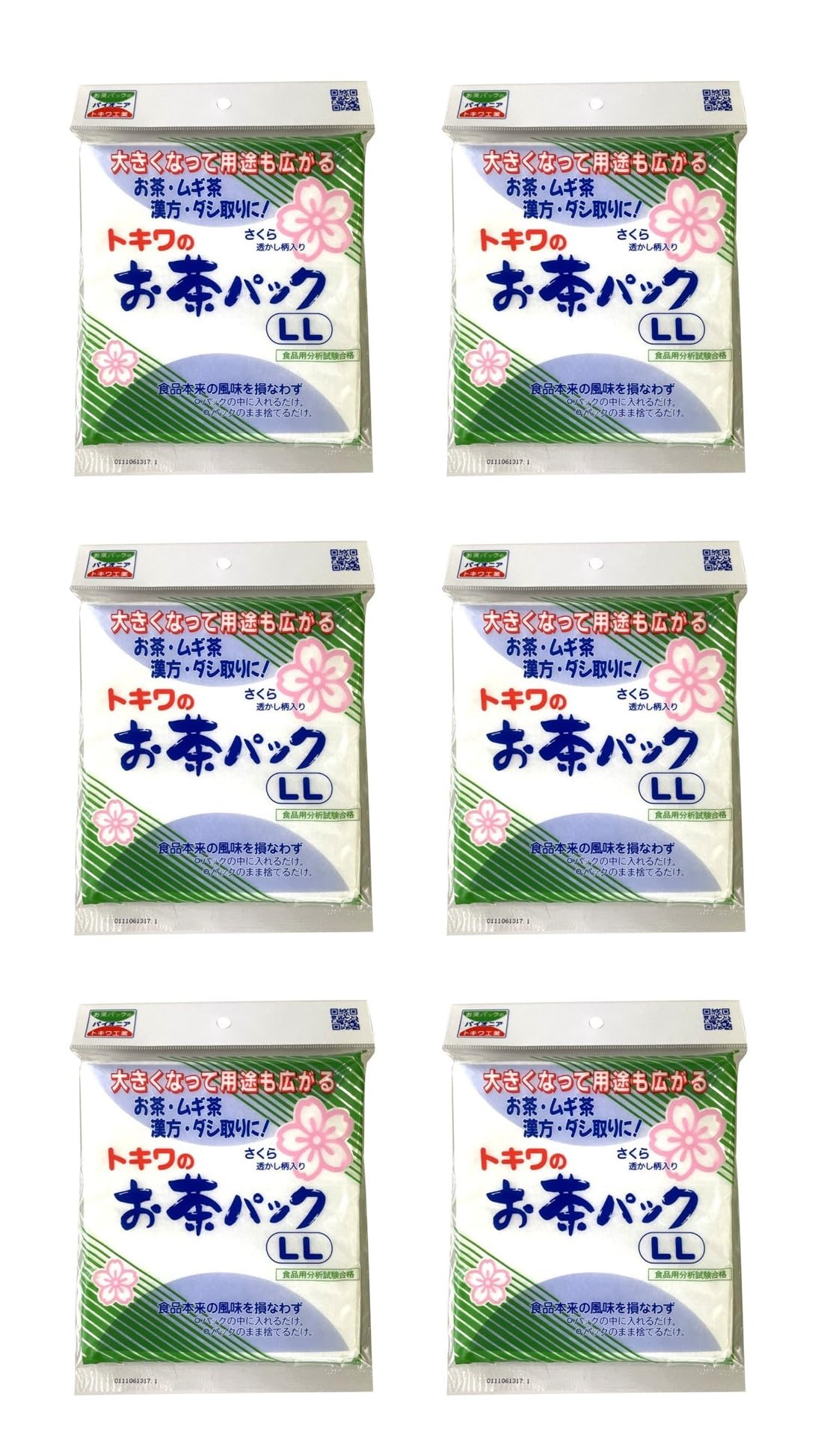 

Чайные пакетики Tokiwa Kogyo, прибл.. 15 x 14 см, Пакеты, 25 пакетов x 6 наборов, Чайный пакет LL, Сделано в Японии