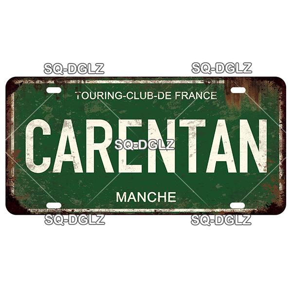 SQ-DGLZ Paris Bangde Road 15x30cm Plate Warning Tin Sign State Wall Decoration Metal Sign Home Decor Painting Plaques Art Poster