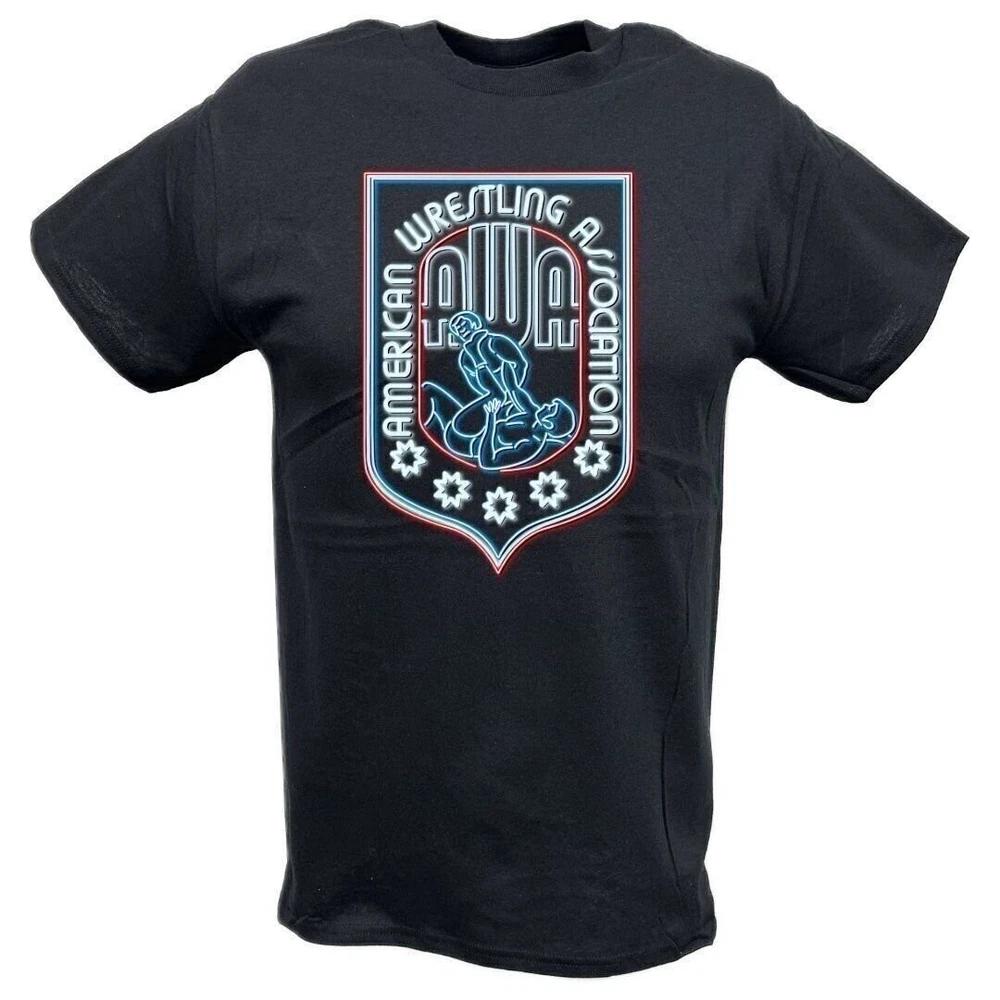 AWA Neon Logo American Wrestling Alliance Tshirt M
