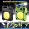 Mini Pocket FlashLight Portable COB Keychain Magnetic Light USB Repair Work Light Outdoor Camping Climbing Lantern Corkscrew