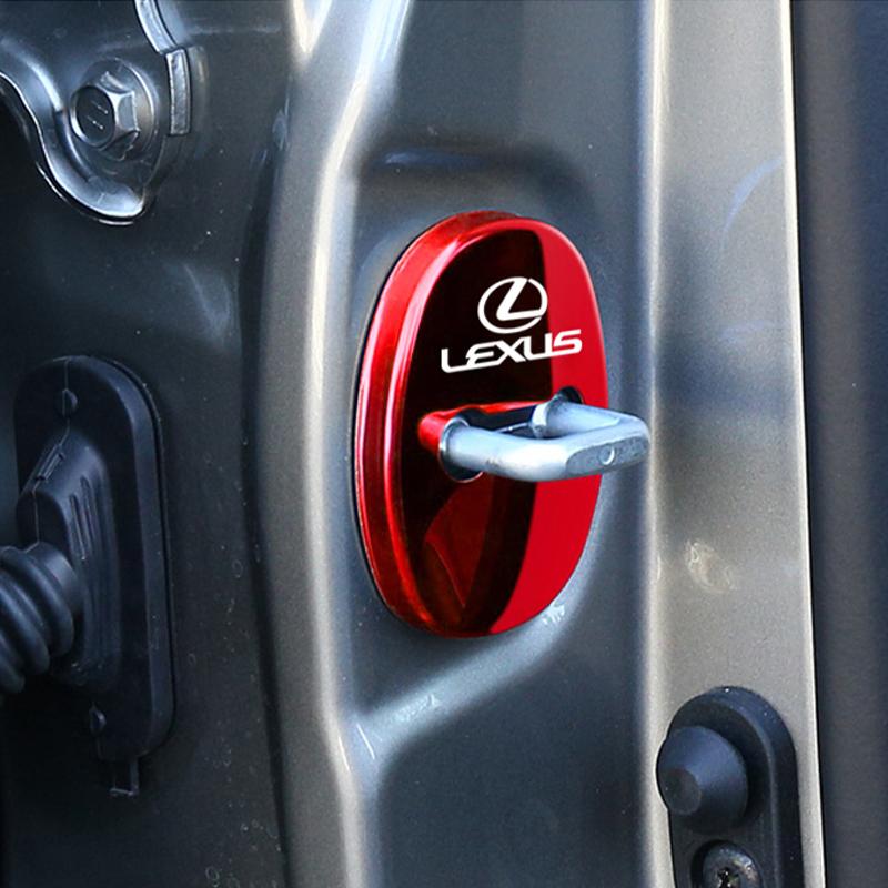 4Pcs Car Door Lock Covers Car Accessories For Lexus RX330 IS250 Ct200h ES300h RX350 Metal Rust Proof Decoration Cover Stickers