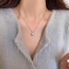Elegant Gray Pearl Necklace for Women: Simple Luxury with Zircon Clavicle Chain – Versatile, Chic, and On-Trend