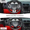 Black Steering Wheel Decor Trim Cover for Dodge Charger Challenger Durango 09-14