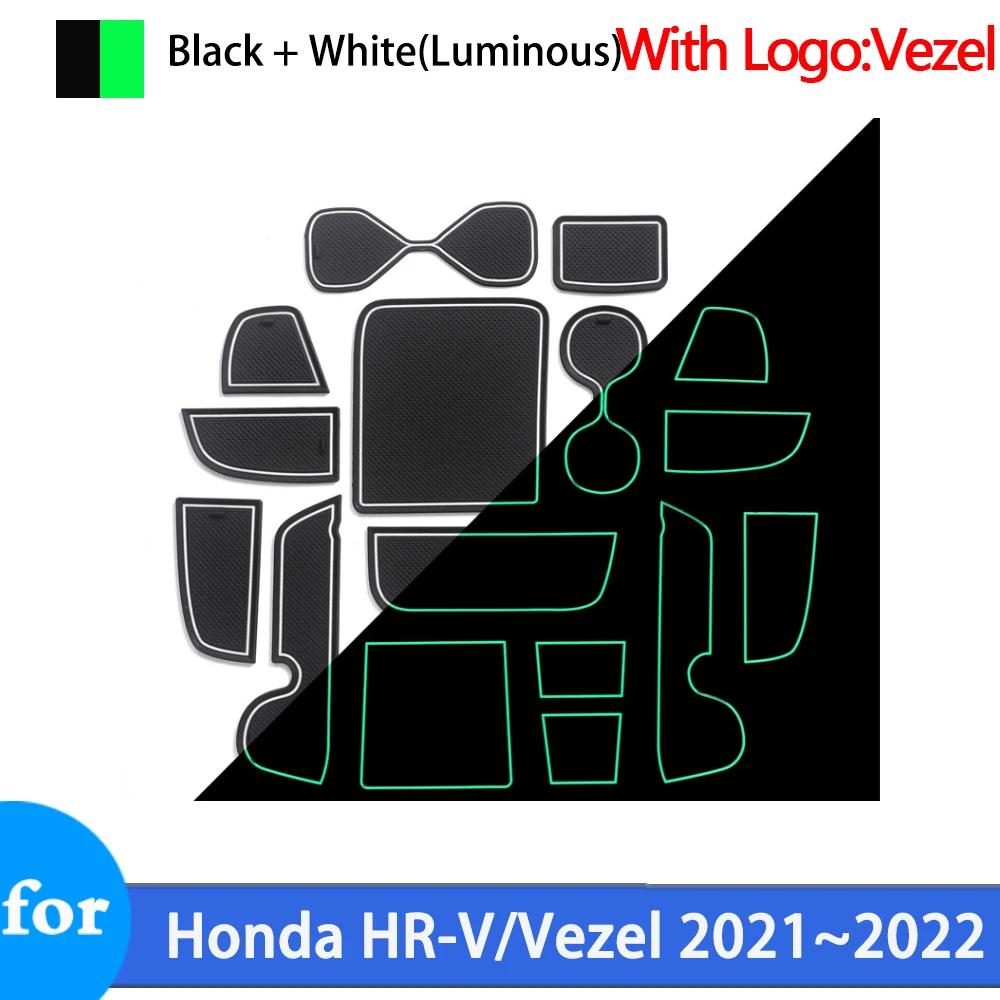 Car Anti-Slip Gate Slot Mat For Honda HR-V HRV Vezel 2025 2025 Non-Slip Door Cup Groove Stickers Interior Accessories Coaster белый