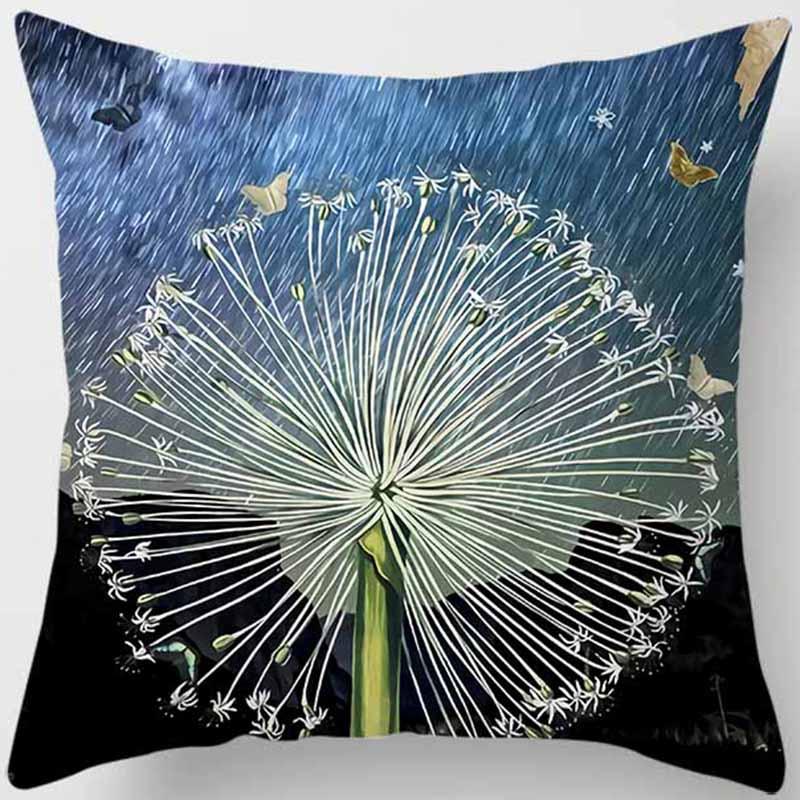 Auto Sofa Kissenbezug mit Löwenzahn-Druck Quadratischer Kissenbezug