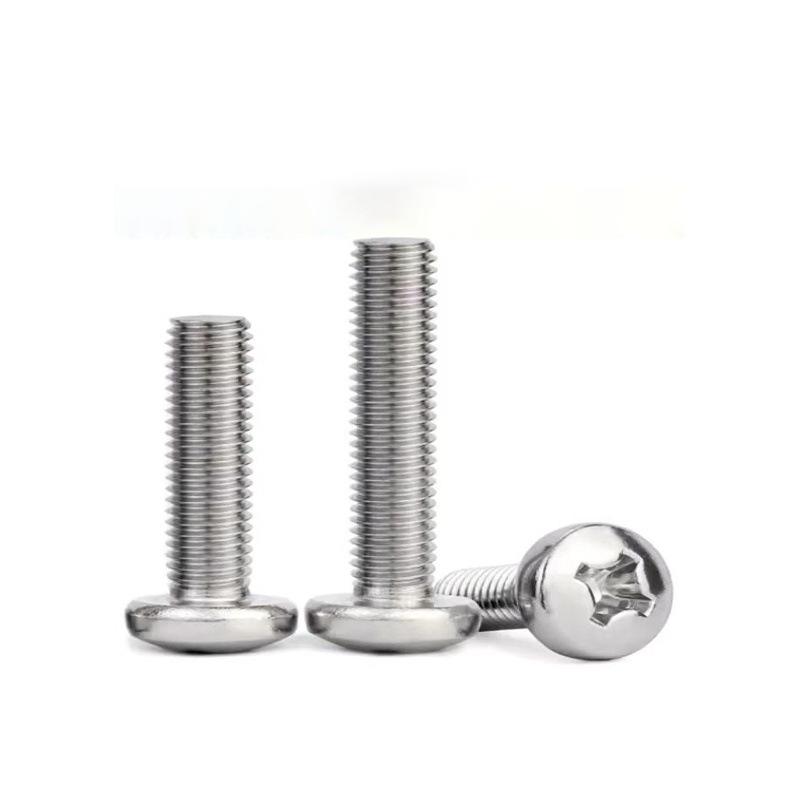 Phillips Pan Head Machine Screws, 304 Stainless Steel, Sizes M1-M10