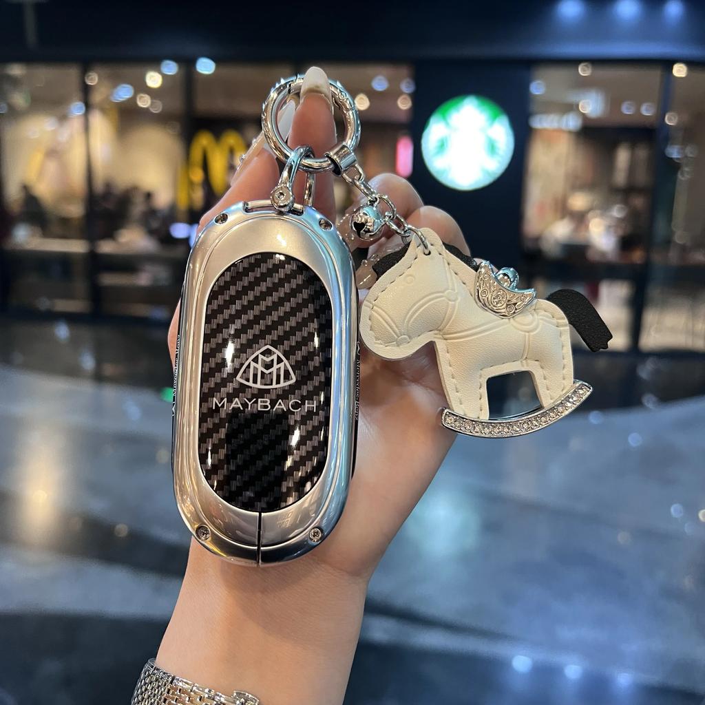 PEL5 Car Key Case Cover Shell Protector For Mercedes Benz 2021 C /S Class W223 W206 S350L S400L S450L S500L Accessories