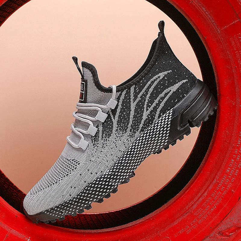 Fashion Men Casual Shoes Breathable Flats Mens Walking Shoes Athletic Jogging Running Mesh Lightweight Sport Sneakers Shoes Zapatillas
