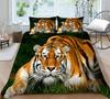 3D Tiger Pattern Bedding Set Bedroom Bed Home Quilt Cover Pillowcase Bedroom Bedding Microfiber 2/3 Pieces Gift