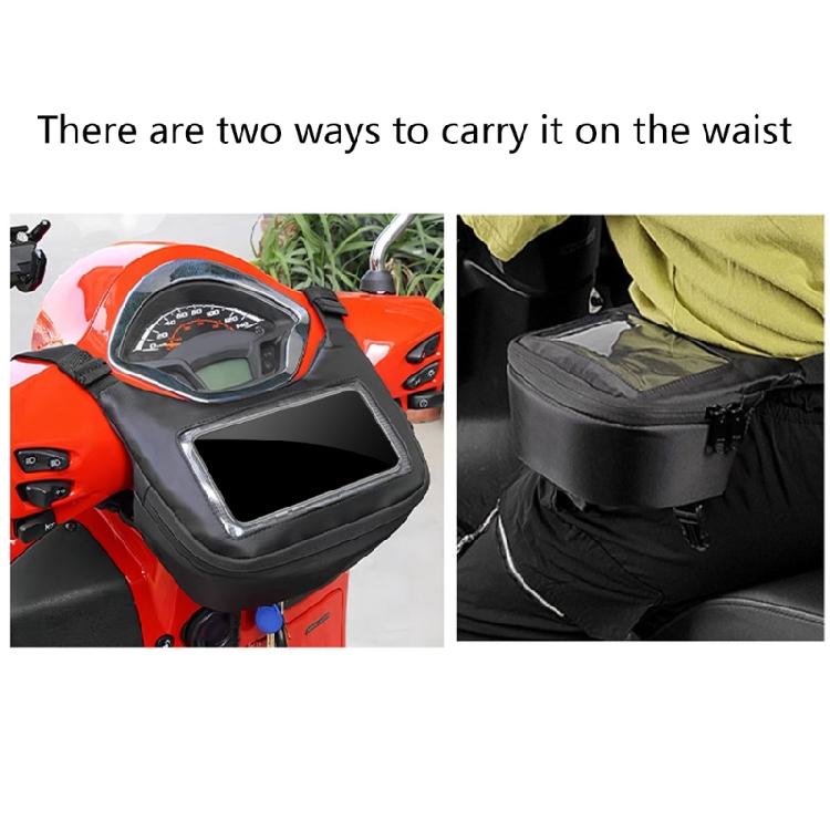 Motorcycle Scooter Tunnel Seat Pouch Front Storage Bags Phone Navigation Pocket