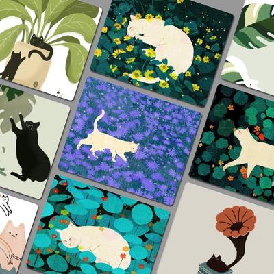 CUTE CAT Mousepad Small Office Computer Desk Mat Table Keyboard Big Mouse Pad Laptop Cushion Non-slip Deskpad Home Decor