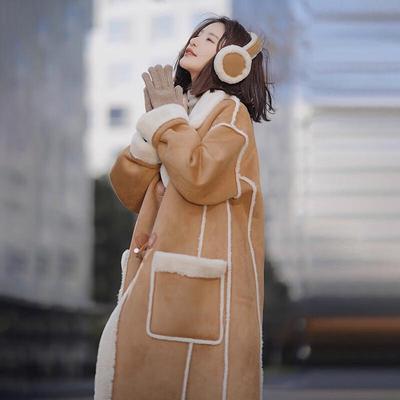 Women's Lapel Long Toggle Faux Fur Winter Coat