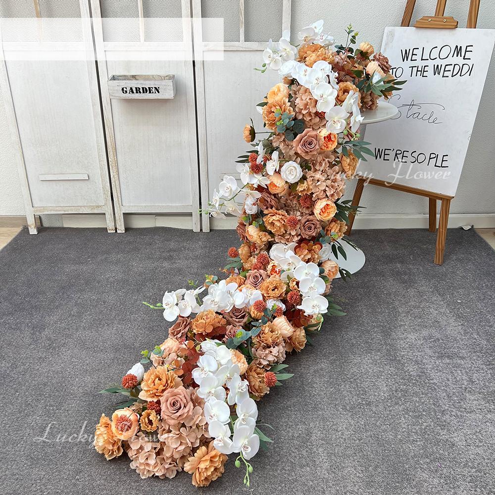 Luxury Runner Flower Row Artificial Flowers for Table Centerpiece Wedding Decoration Mix Flowers Backdrop Wall Arches Decor
